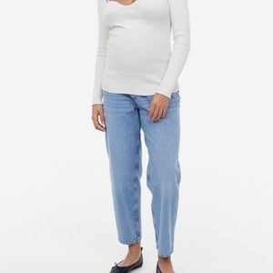 H&M maternity Mom Loose Ankle Jeans Size M
